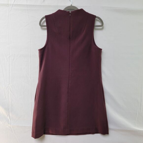 BAR III Purple Dress Mini Sleeveless High Neck Zip Back Closure Women's Size S - Picture 3 of 8